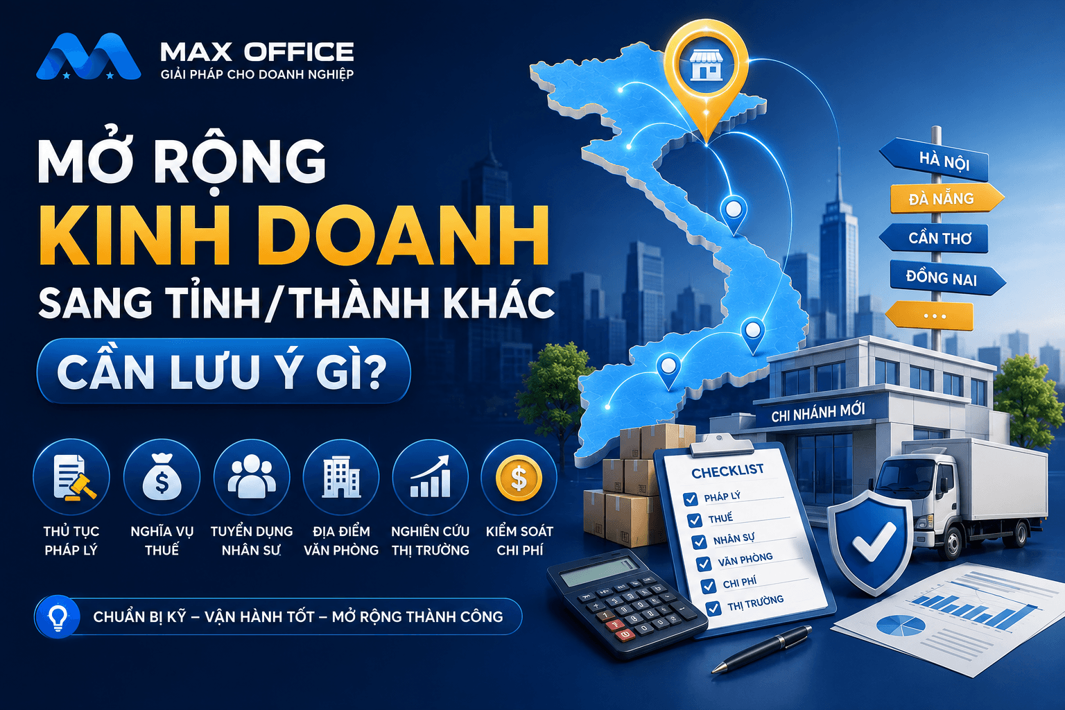 Mở rộng kinh doanh sang tỉnh/thành khác cần lưu ý gì?