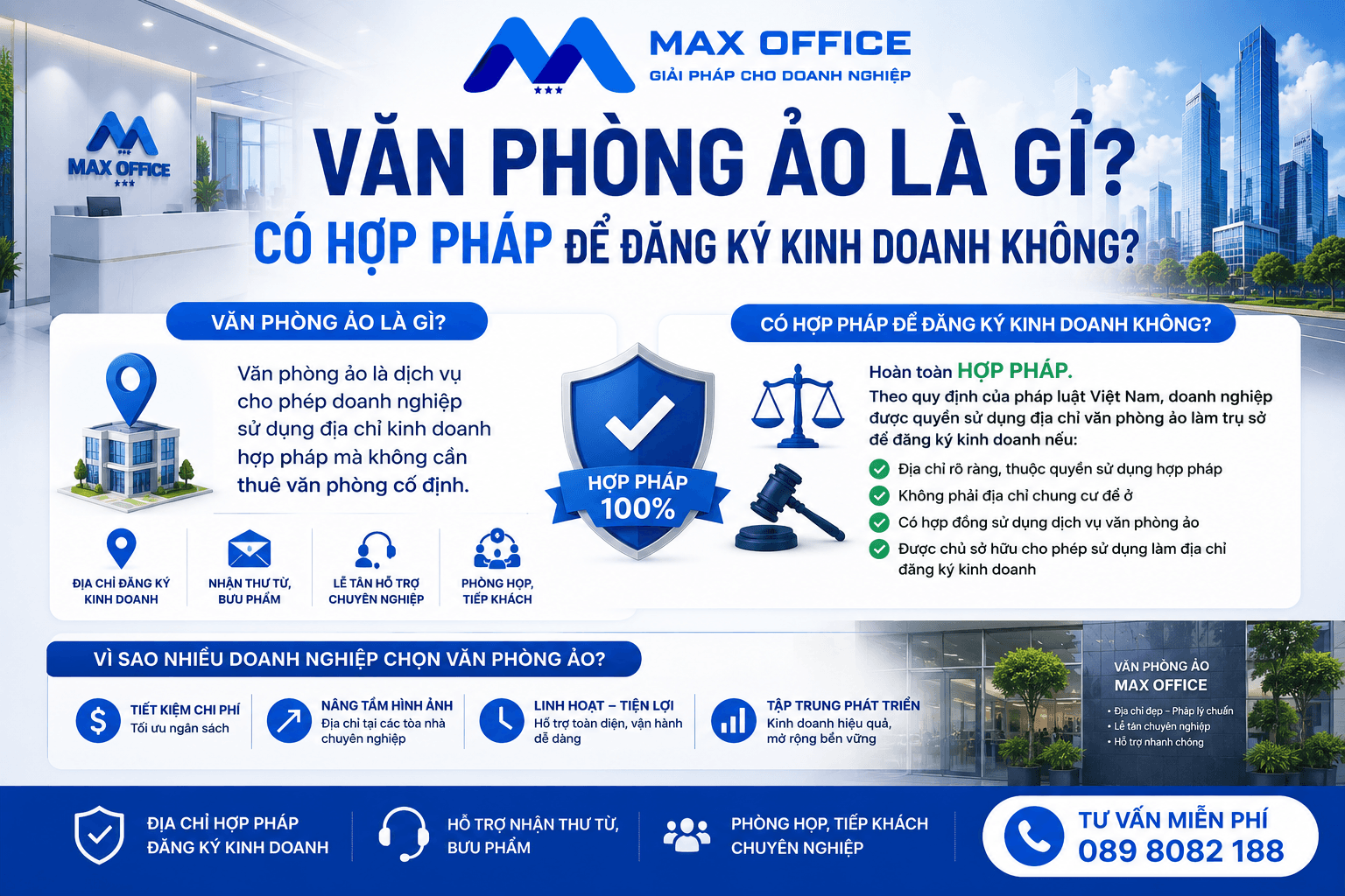 Văn phòng ảo là gì? Có hợp pháp để đăng ký kinh doanh không?